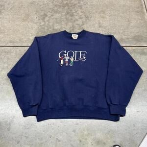 vintage golf made in usa faded navy sports crewneck size small